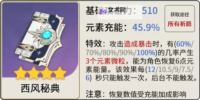 《原神》砂糖武器及装备选择推荐图1