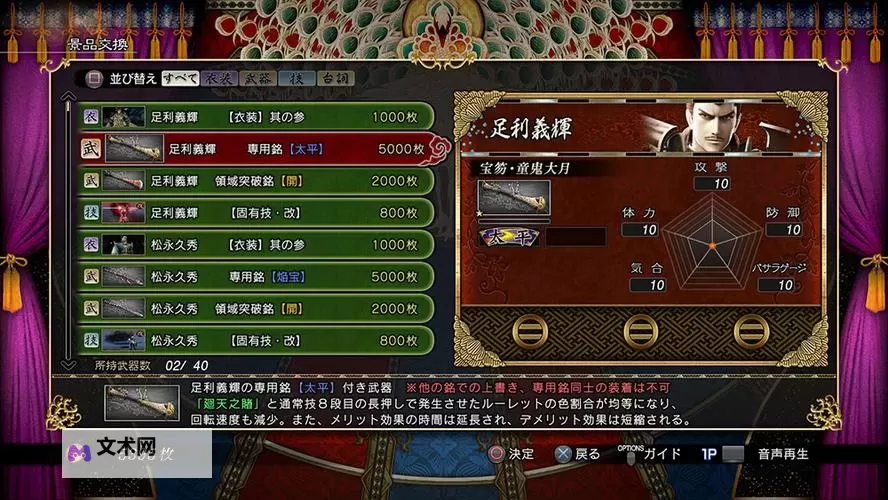 《战国BASARA4皇》全人物固有技能及连招解析 足利义辉及千利休连招图1