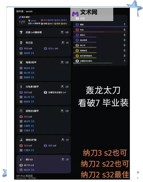 《怪物猎人崛起》太刀毕业配装推荐图1